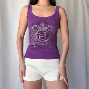 Purple Vintage Bebe Rib Tank Top